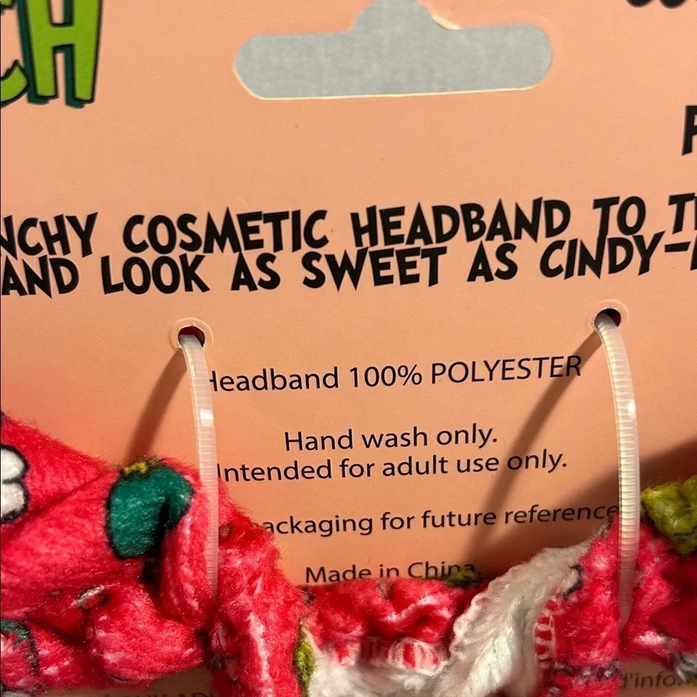 Grinch Cosmetic Headband NWOT